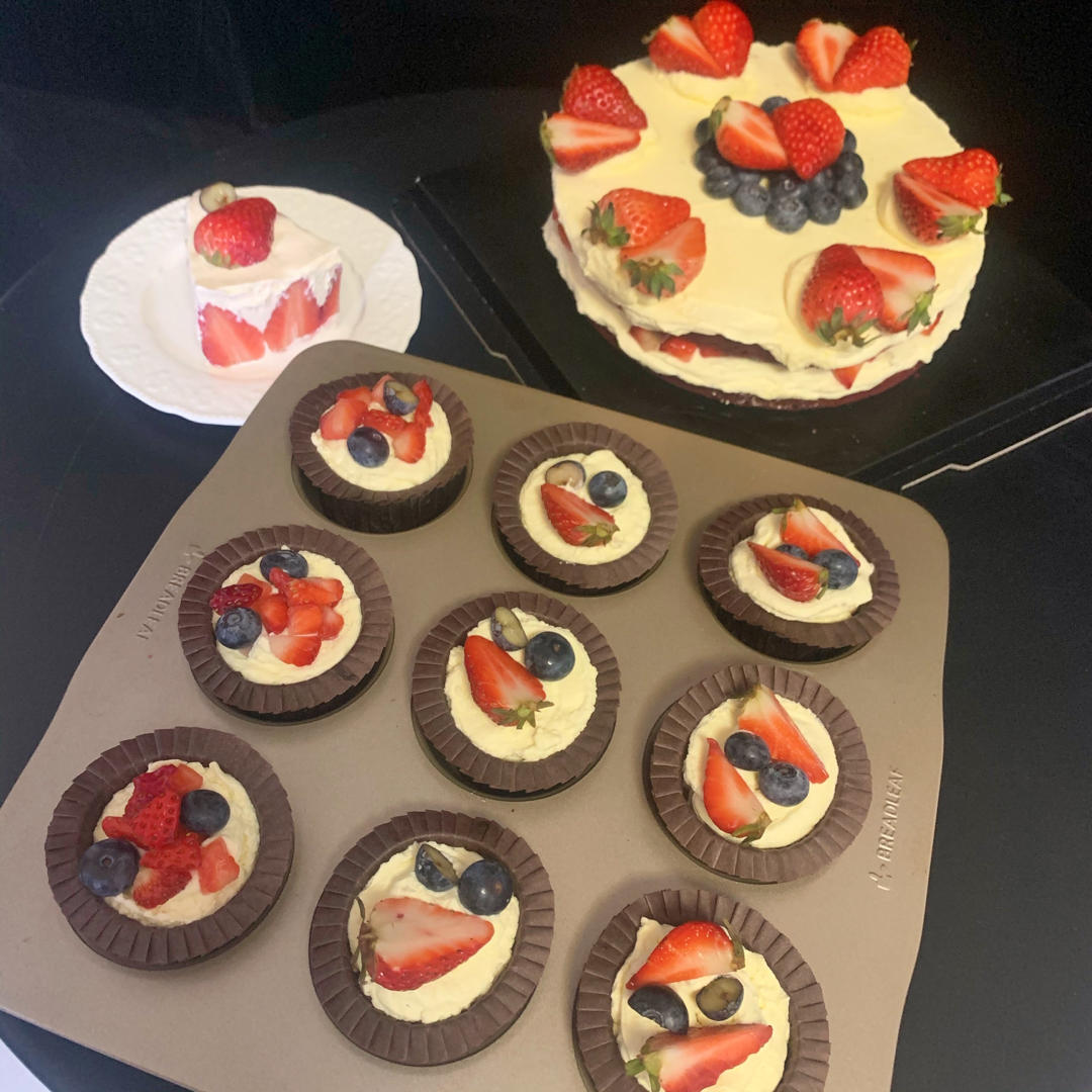 传统红丝绒杯子蛋糕（极软无泡打粉）Red velvet cupcake