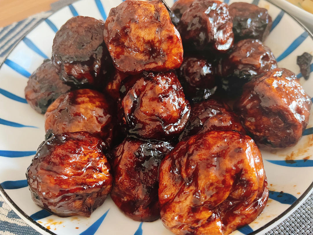 红烧油面筋塞肉