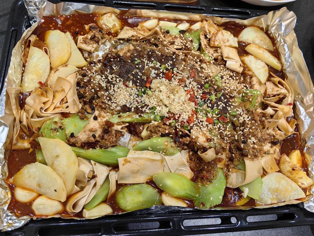 重庆烤鱼(烤箱版)爆好吃，爆简单