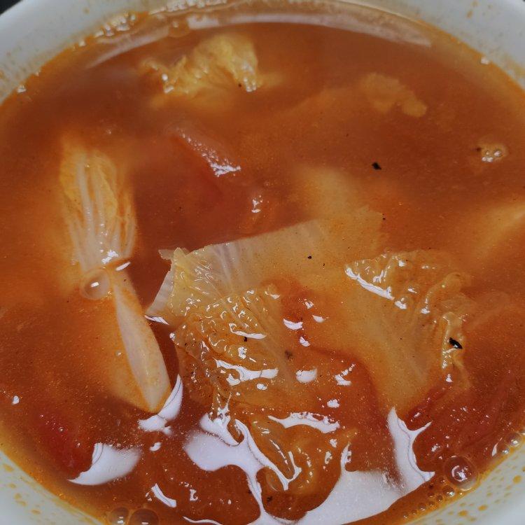 西红柿娃娃菜汤