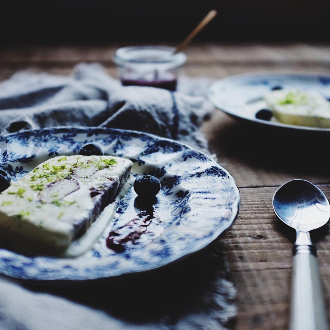 柠檬蓝莓冰淇淋蛋糕Semifreddo