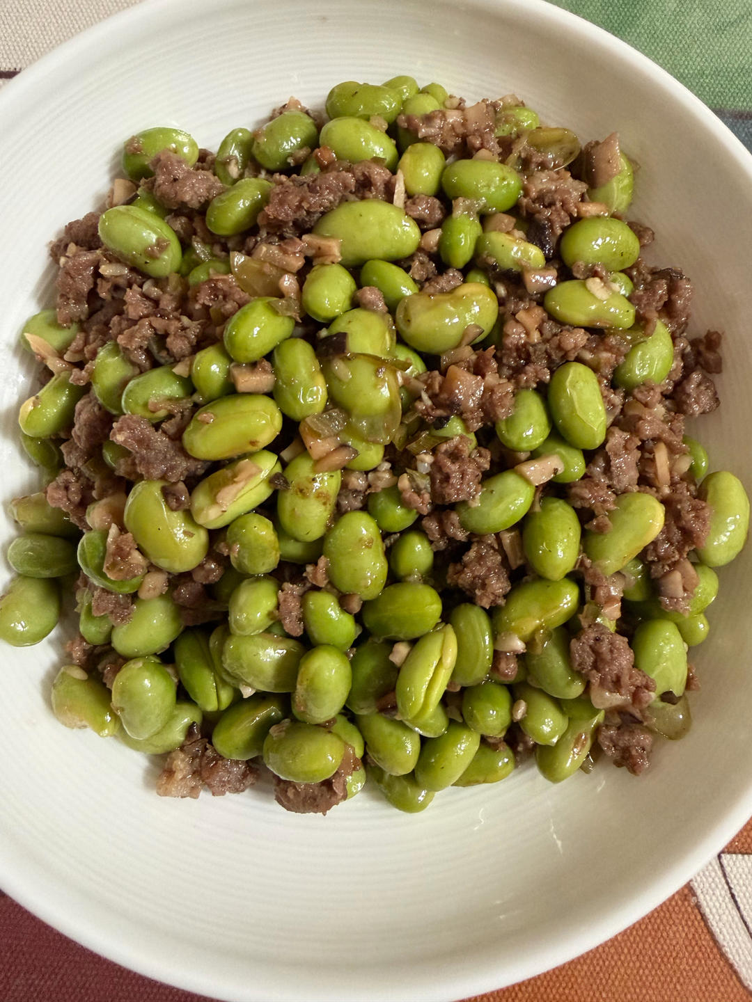 鲜毛豆仁炒牛肉