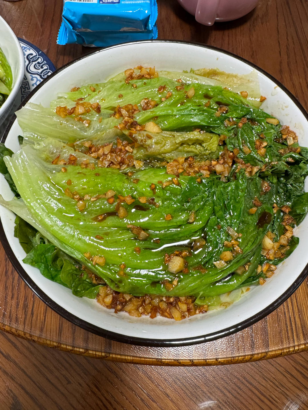 一点不输饭店的白灼罗马生菜