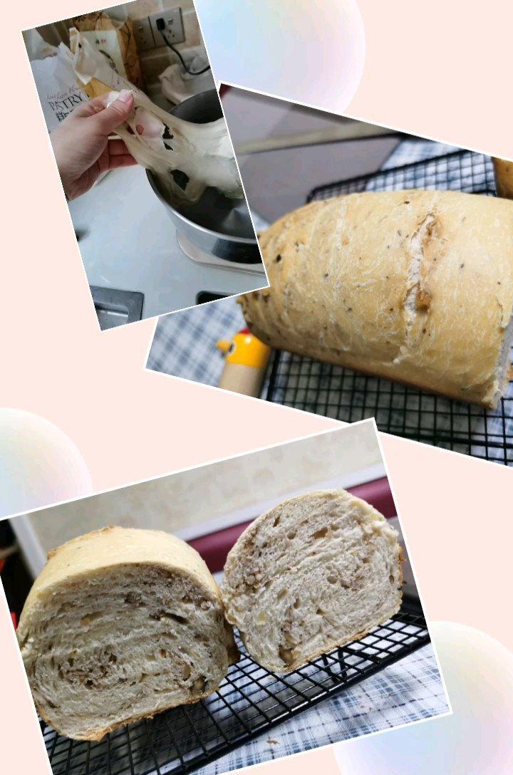 高纤低脂的全麦核桃吐司