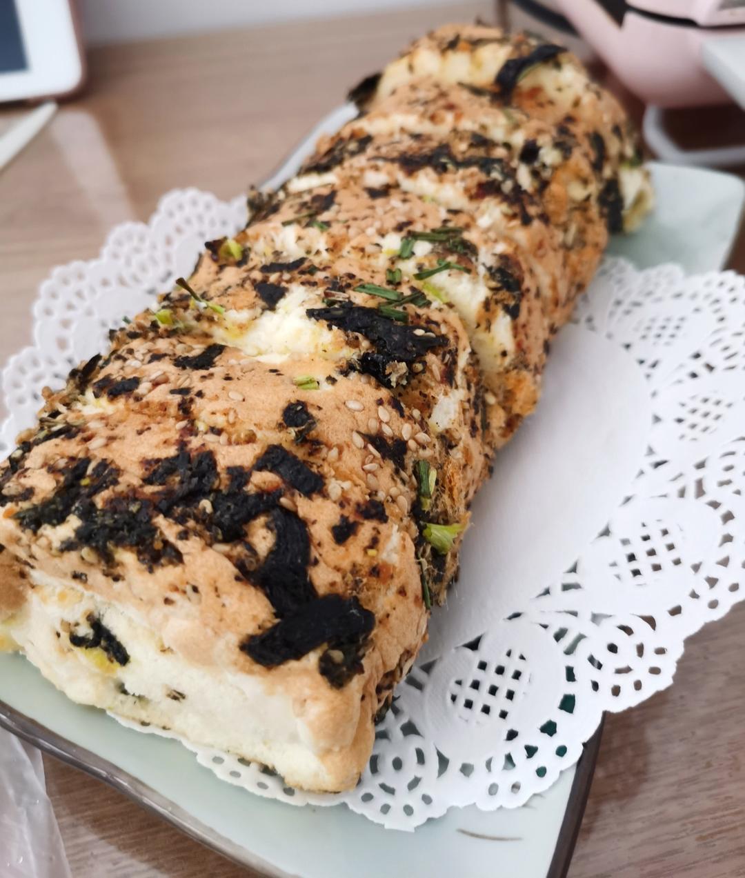 香葱海苔肉松芝麻蛋糕卷