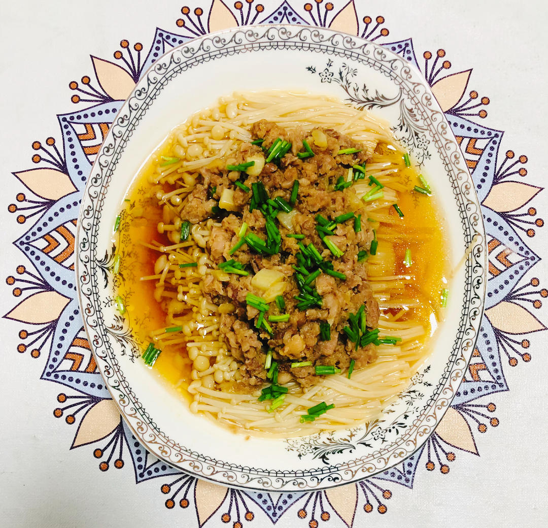 蒜蓉肉沫金针菇