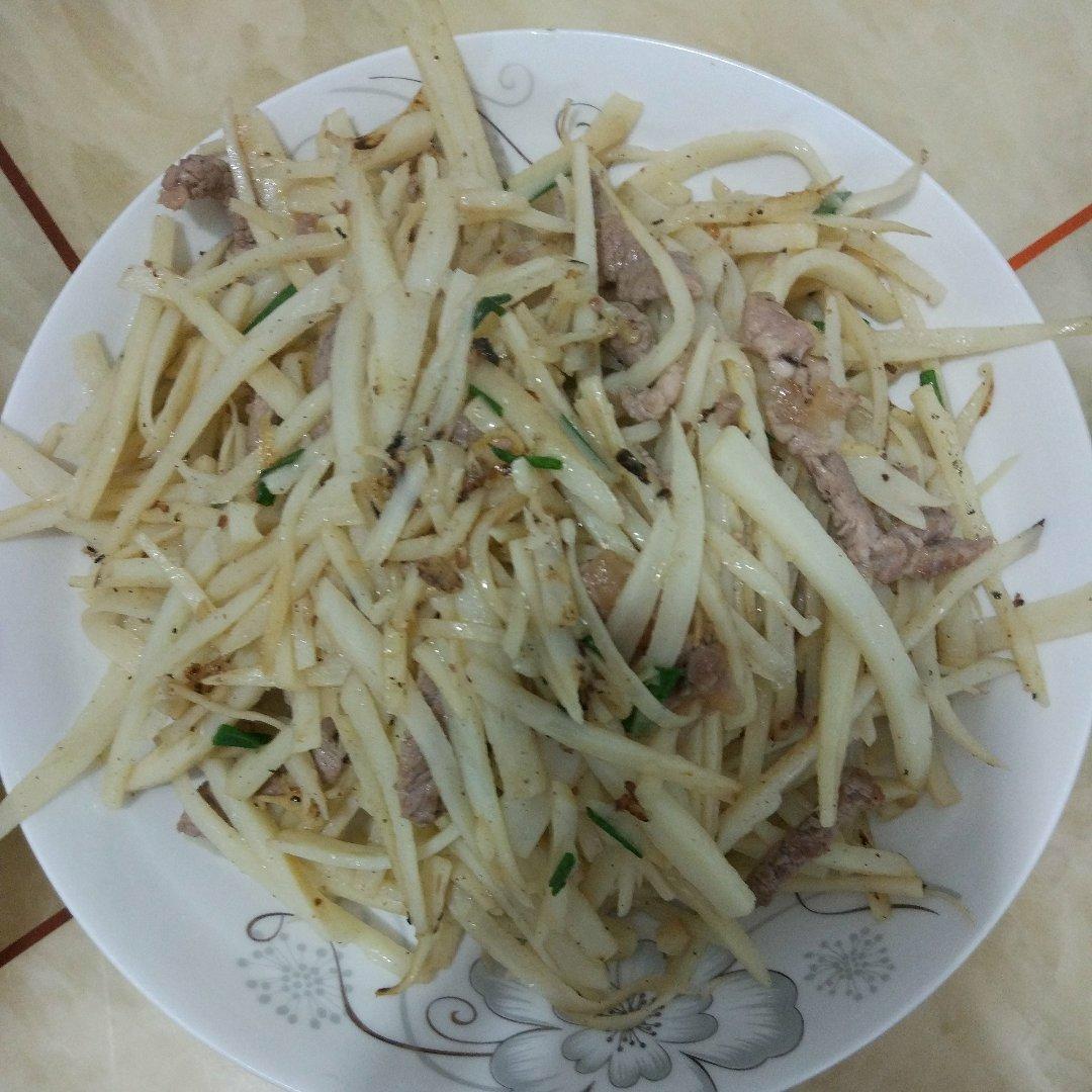莲菜（莲藕）炒肉丝