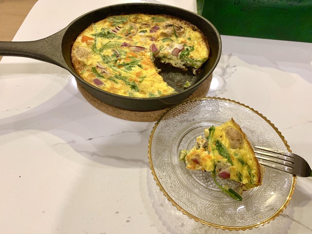菠菜培根南瓜烘蛋，蛋嫩的秘诀在这里