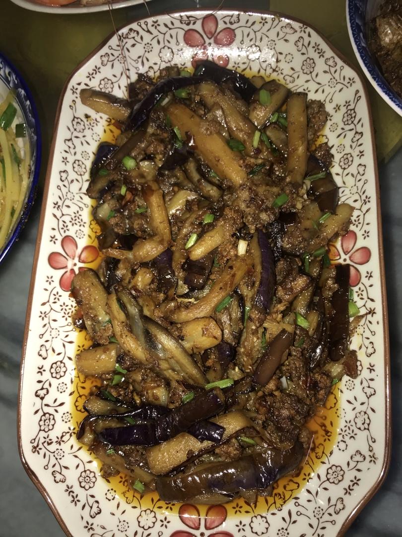 红烧肉沫茄子