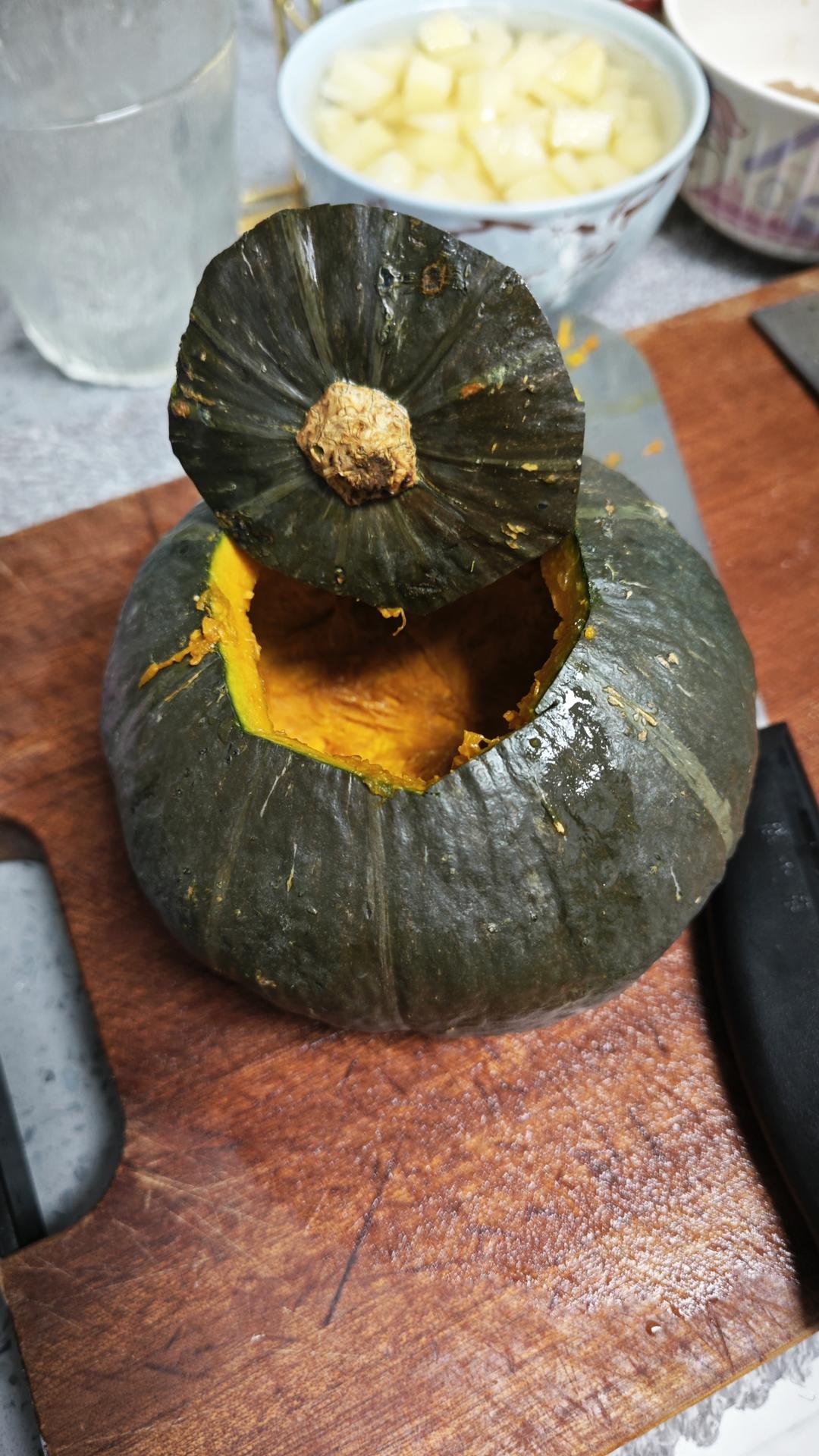 香甜软糯的贝贝南瓜糯米饭，巨美味～～