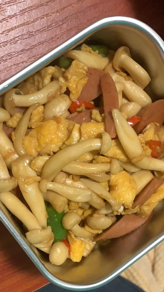 白玉菇炒火腿