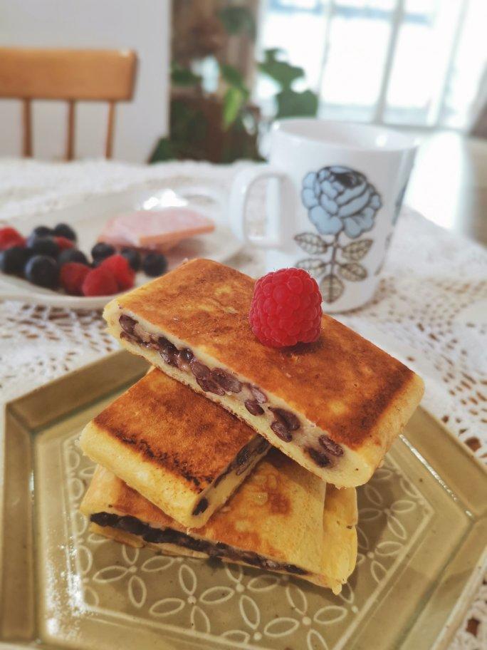 平底锅版蜜红豆饼