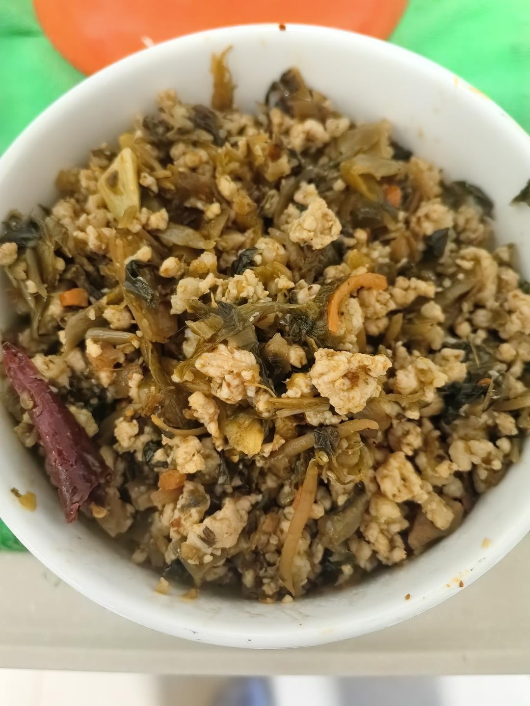 巨下饭的腌菜炒肉末