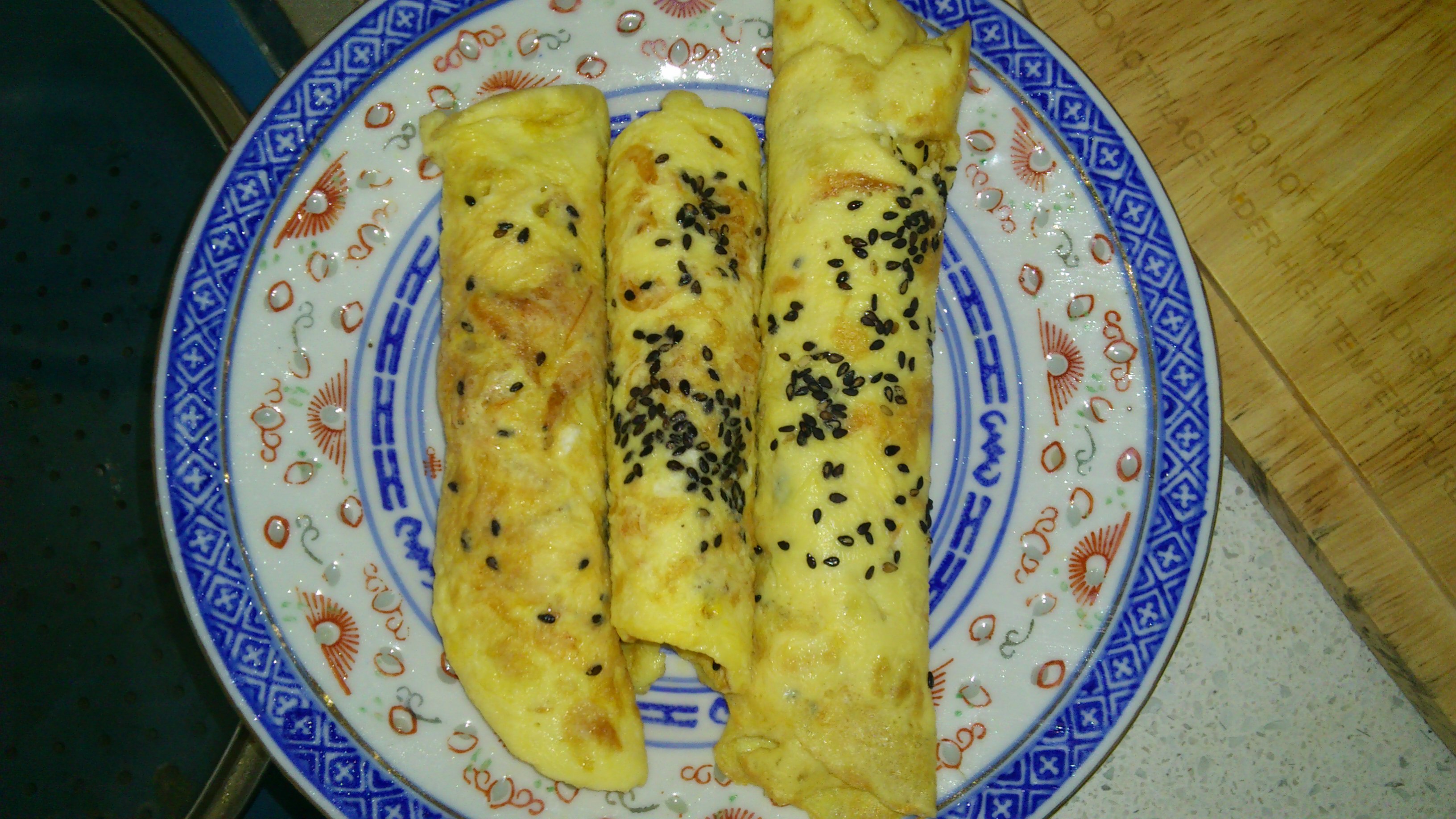黑芝麻鸡蛋饼