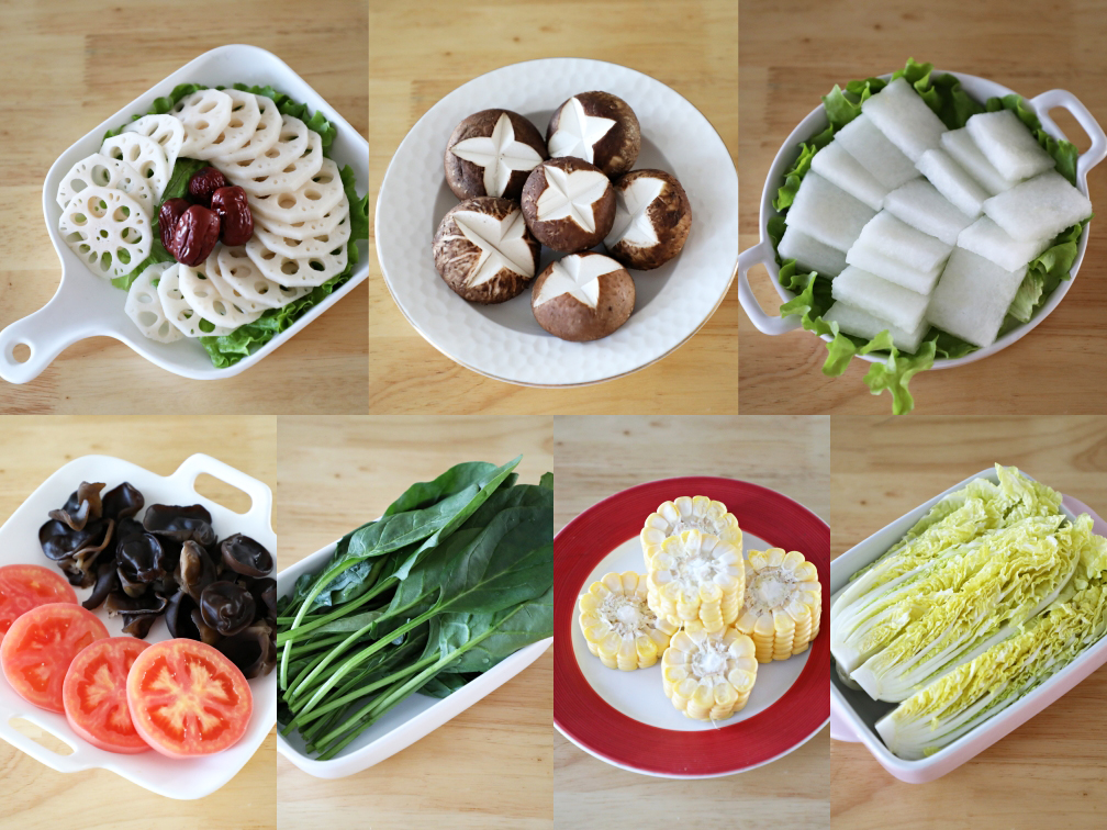 太太乐汤之鲜——家庭蔬菜火锅的做法 步骤3