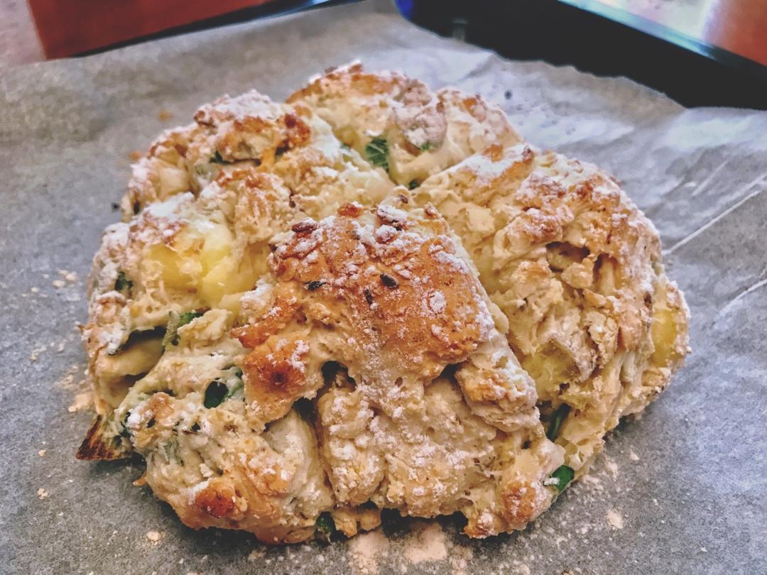 菠菜南瓜奶酪丹波面包丨健康·烘焙