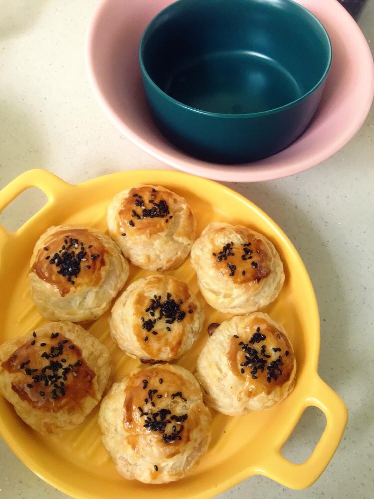 懒人版蛋挞皮奶黄馅老婆饼的做法