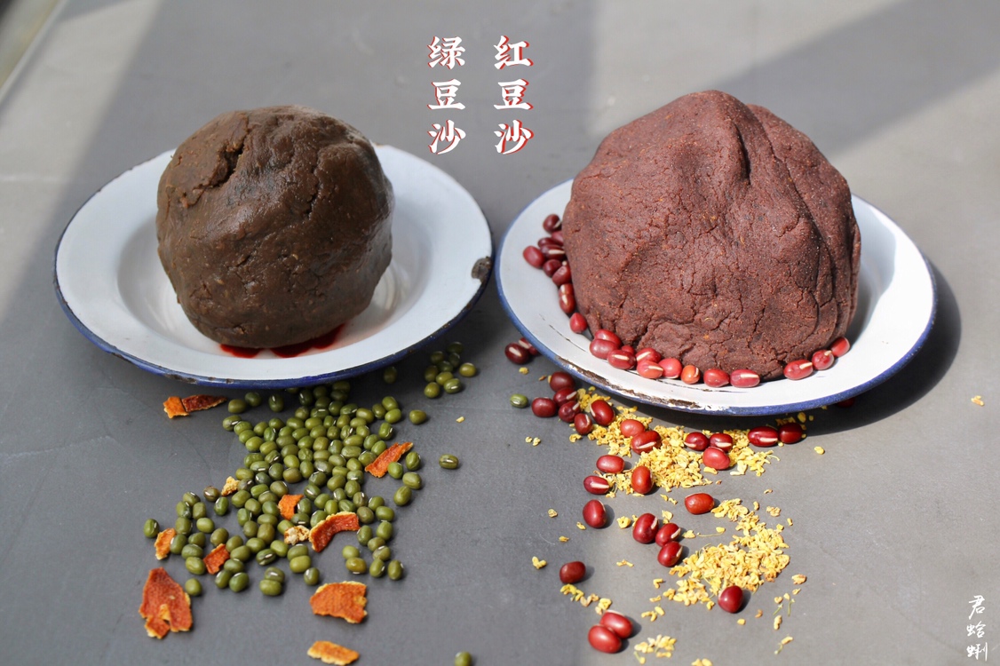 中国馅（一）-红糖绿豆沙、桂花红豆沙［素食］的做法 步骤23