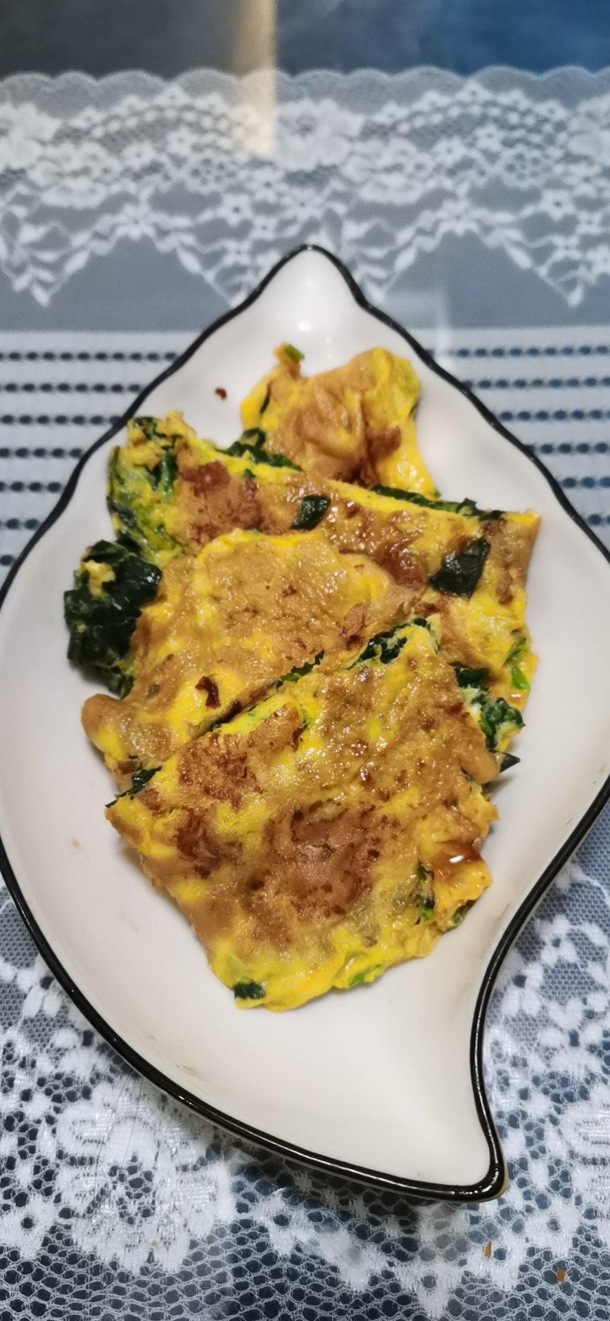 菠菜鸡蛋饼