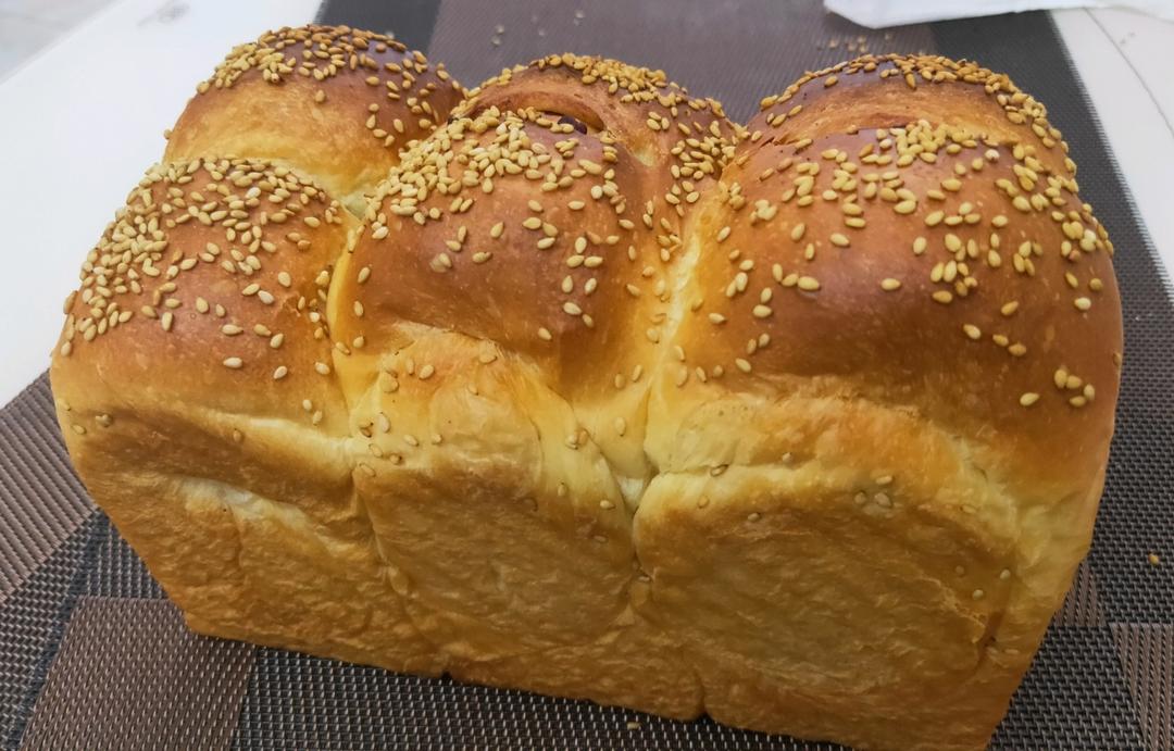 红豆芝麻吐司--中种法