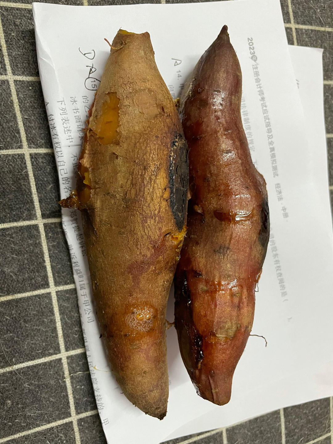 超简单平底锅烤红薯