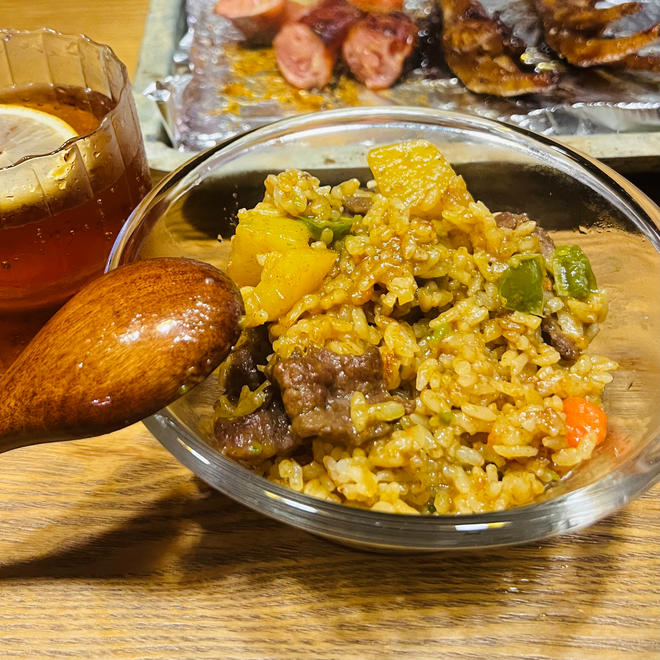 咖喱牛肉焖饭（电饭锅版超省事）的做法