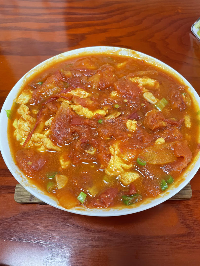 番茄炒鸡蛋（超浓的番茄味）