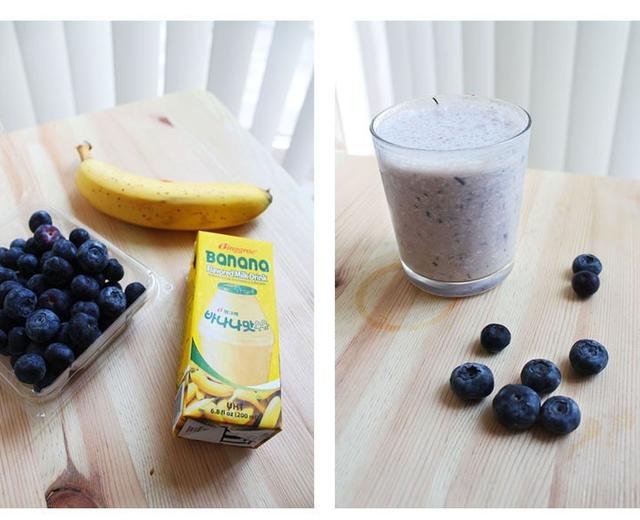 蓝莓香蕉smoothies的做法