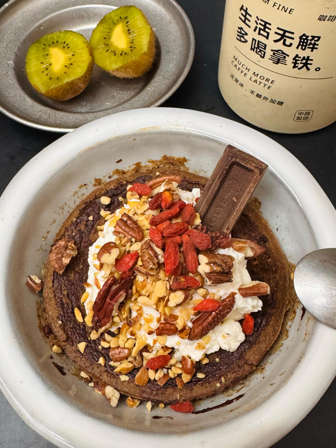 可可高蛋白小蛋糕｜无蛋奶微波炉版