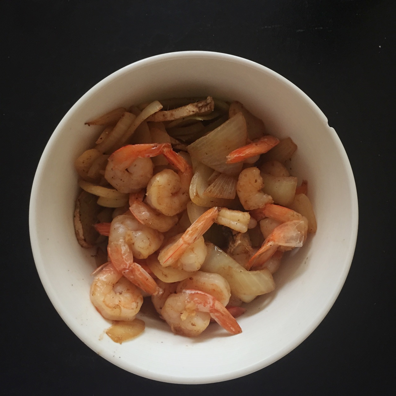 洋葱炒虾仁