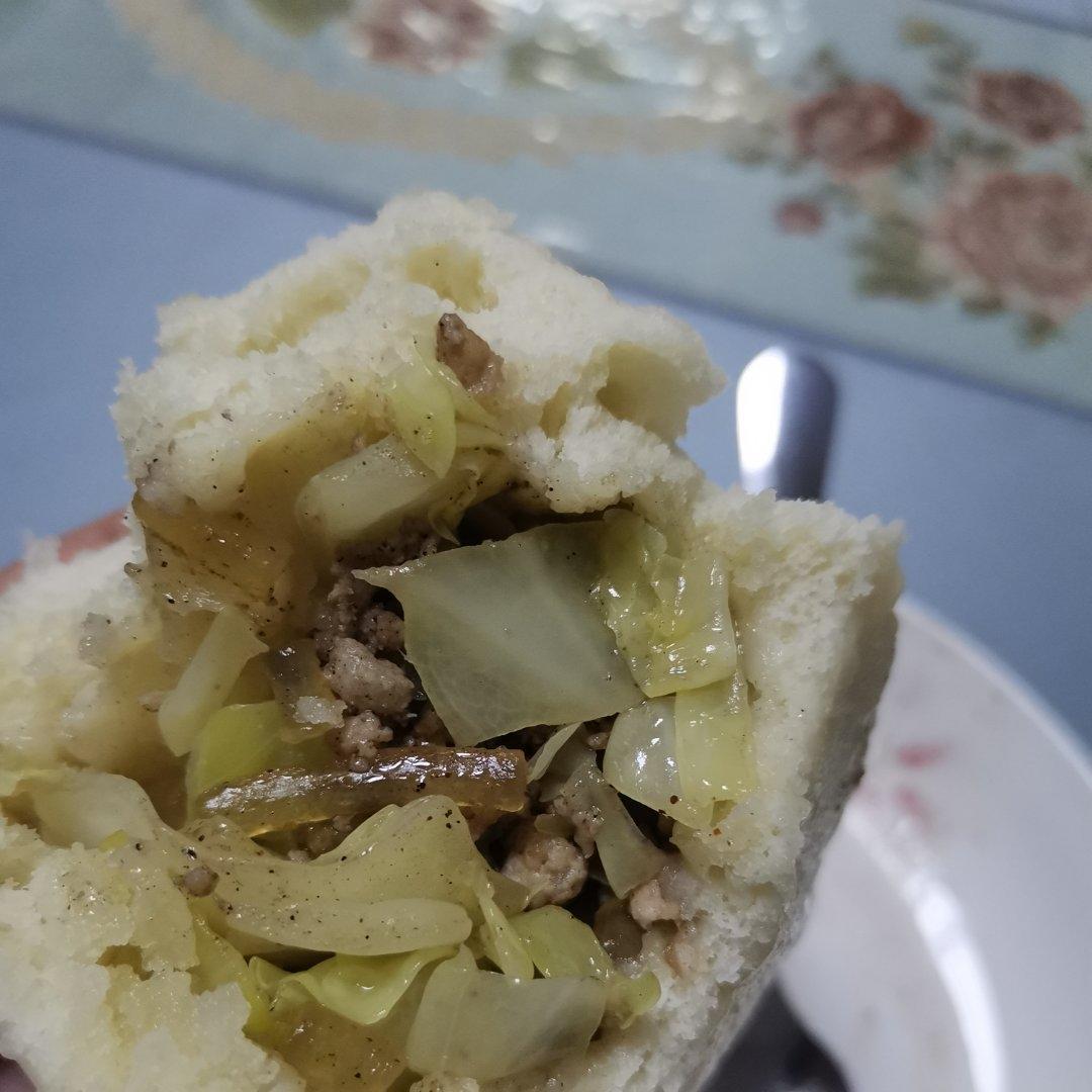 猪肉圆白菜包子馅。