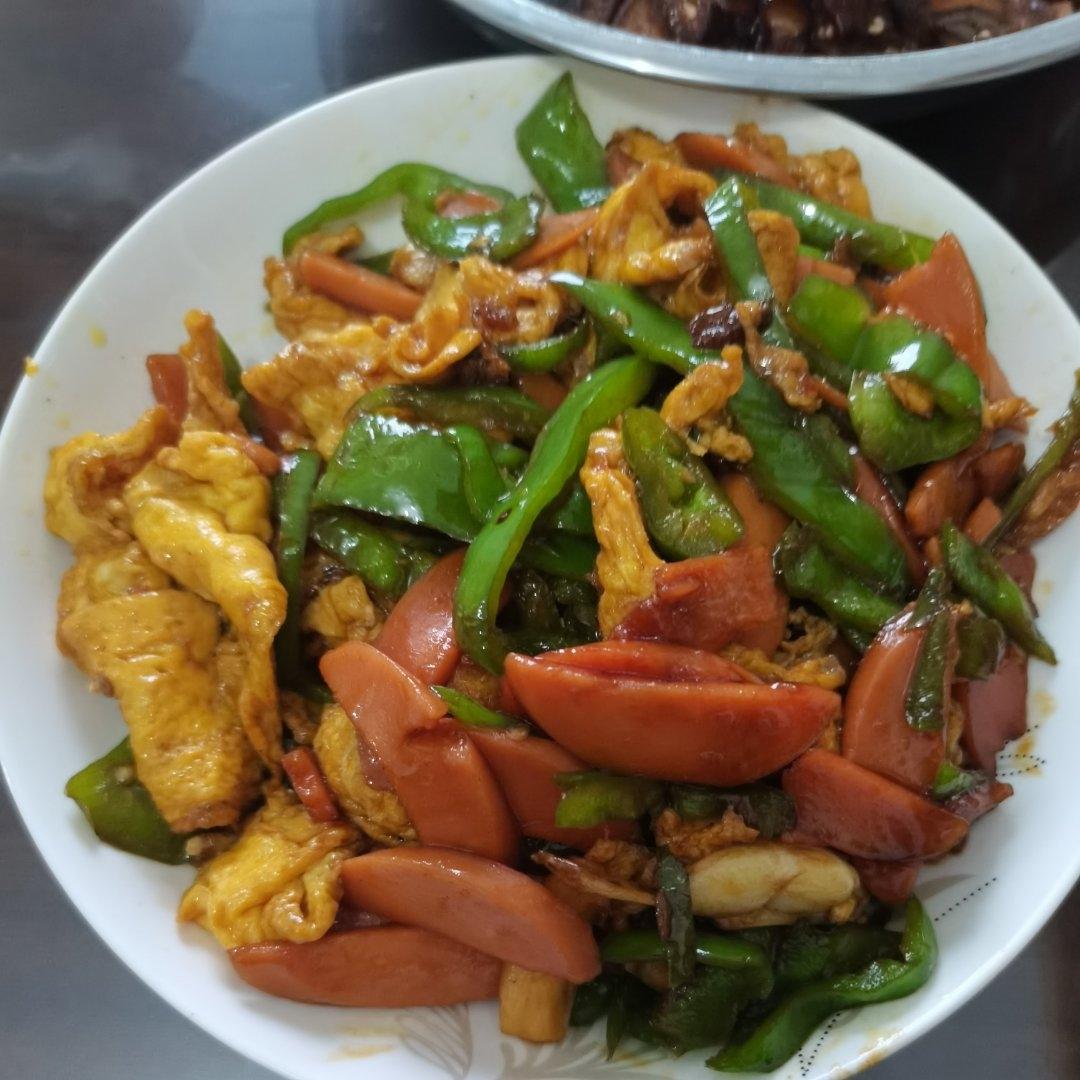 青椒火腿炒鸡蛋