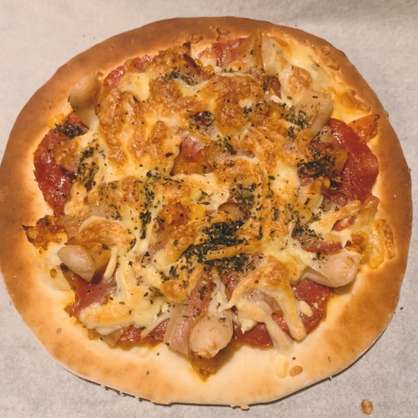鲜虾🍤培根披萨🍕“内附敲好吃的饼皮做法”