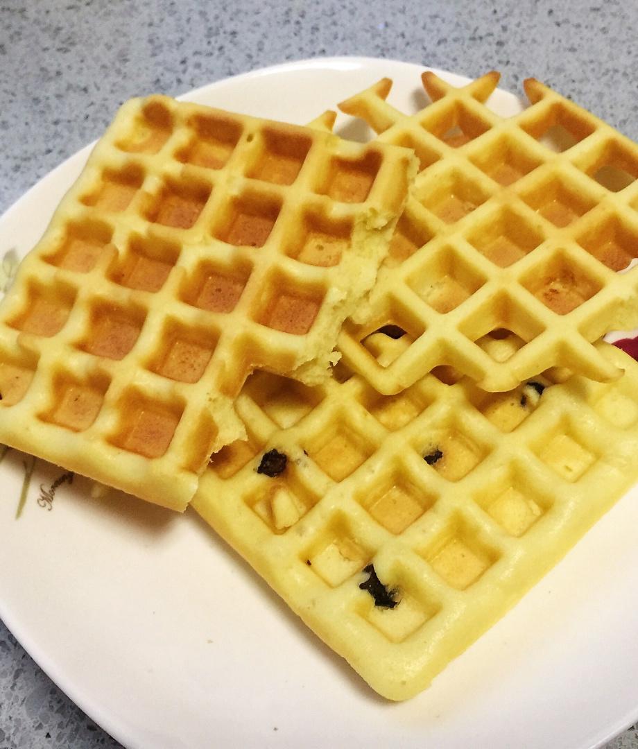 无泡打粉无酵母的华夫饼（懒人版）