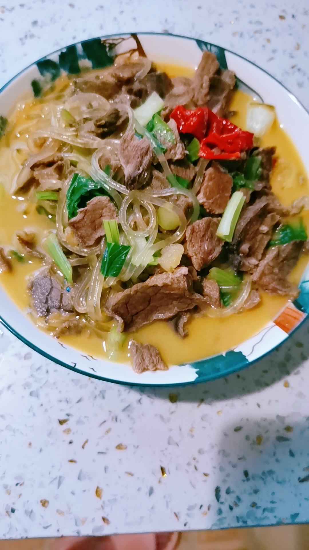 青菜烩牛肉
