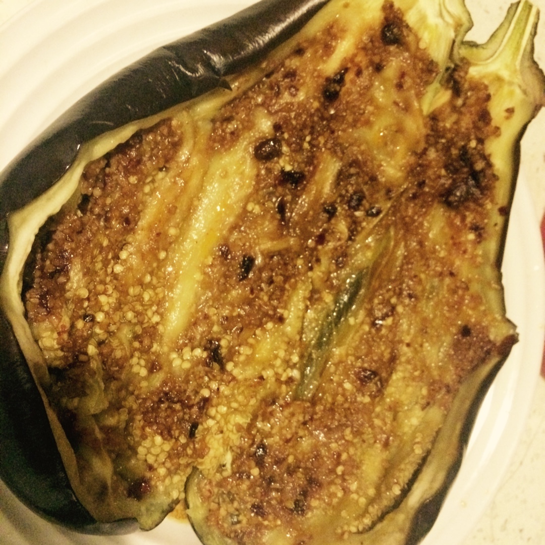 【微波炉烤茄子】