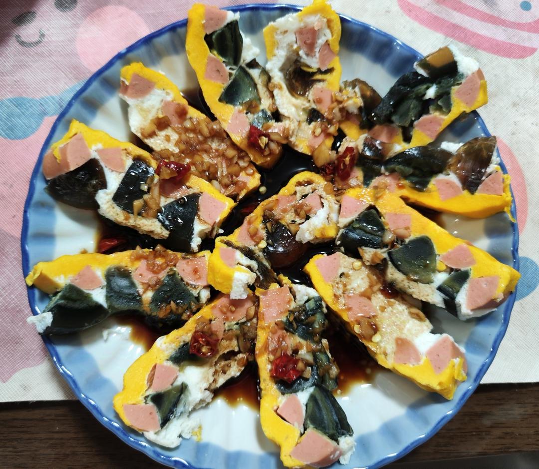 三色蒸蛋