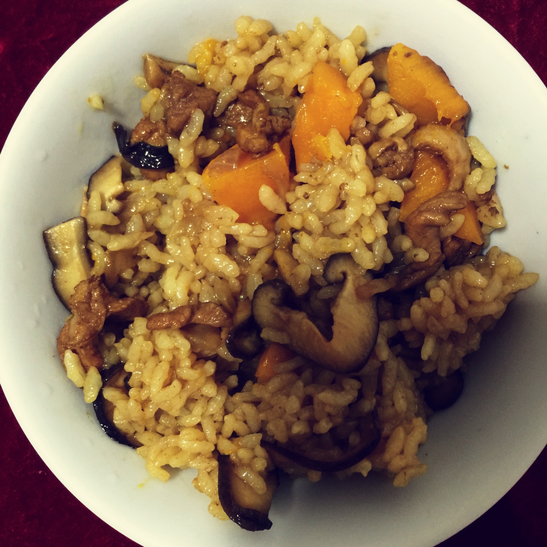 南瓜鸡肉饭