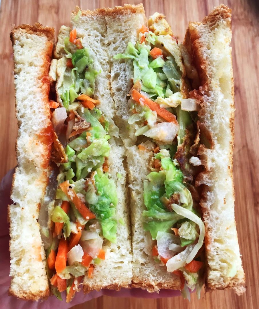 <韩国街边小吃同款>韩式早餐三明治