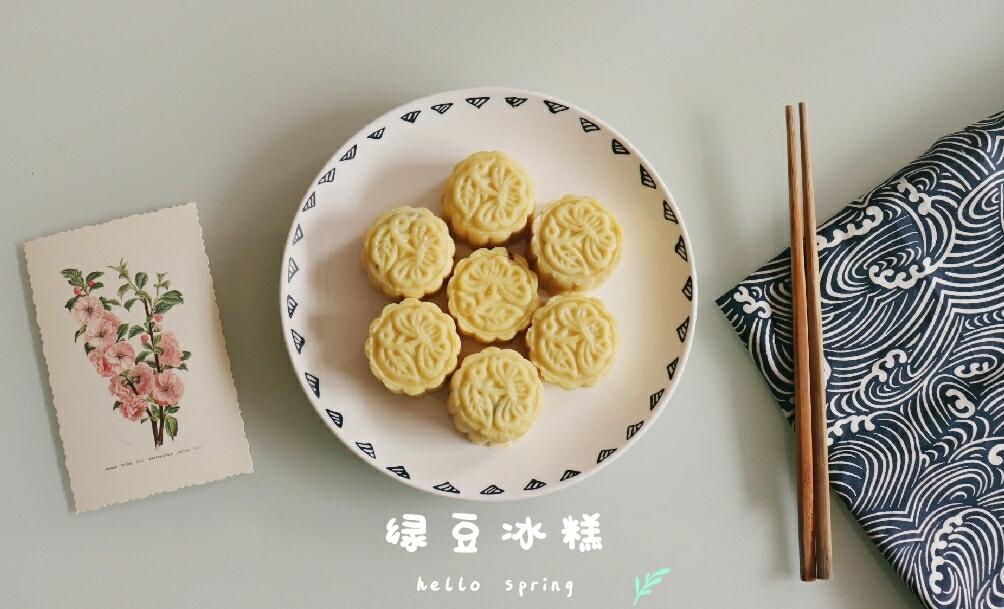 绿豆糕（免过筛保有颗粒感更加好吃！）的做法