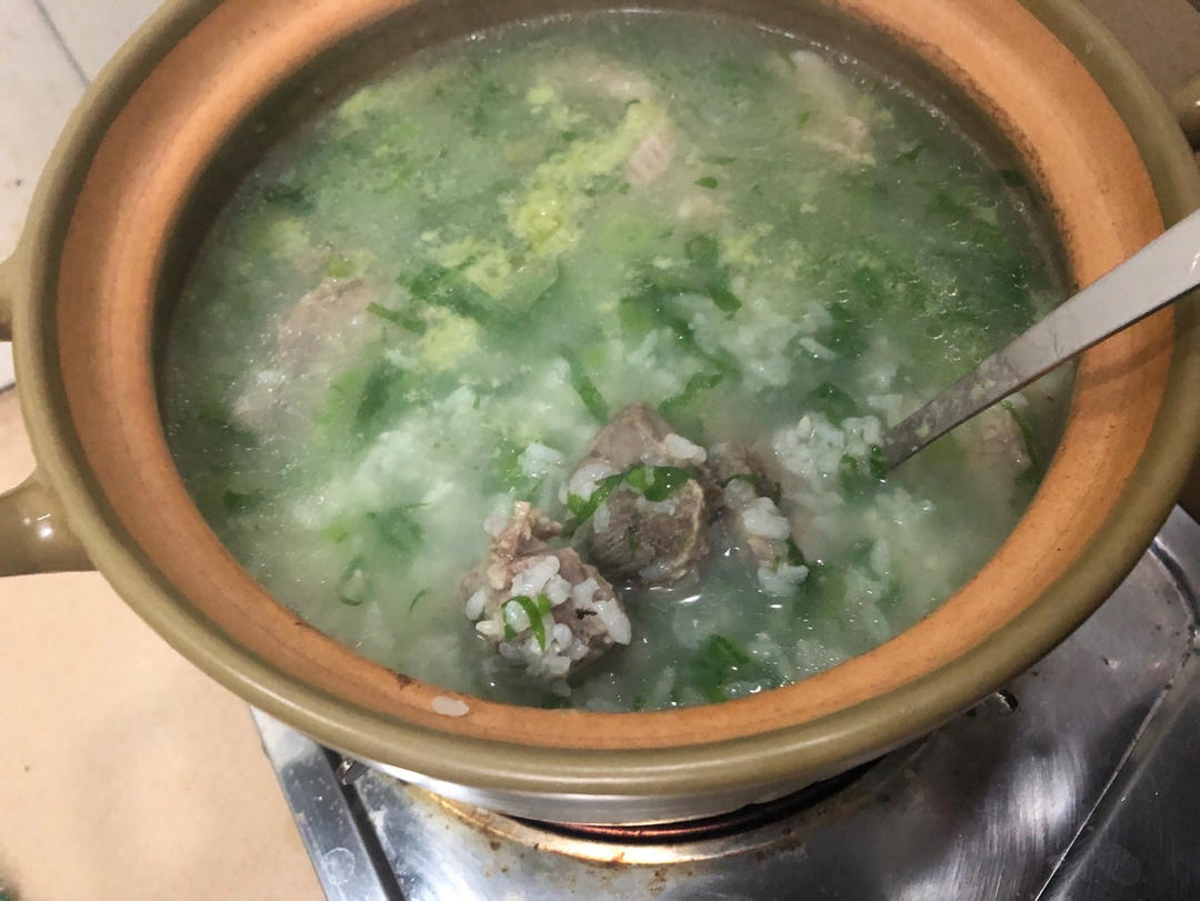 春菜咸骨粥