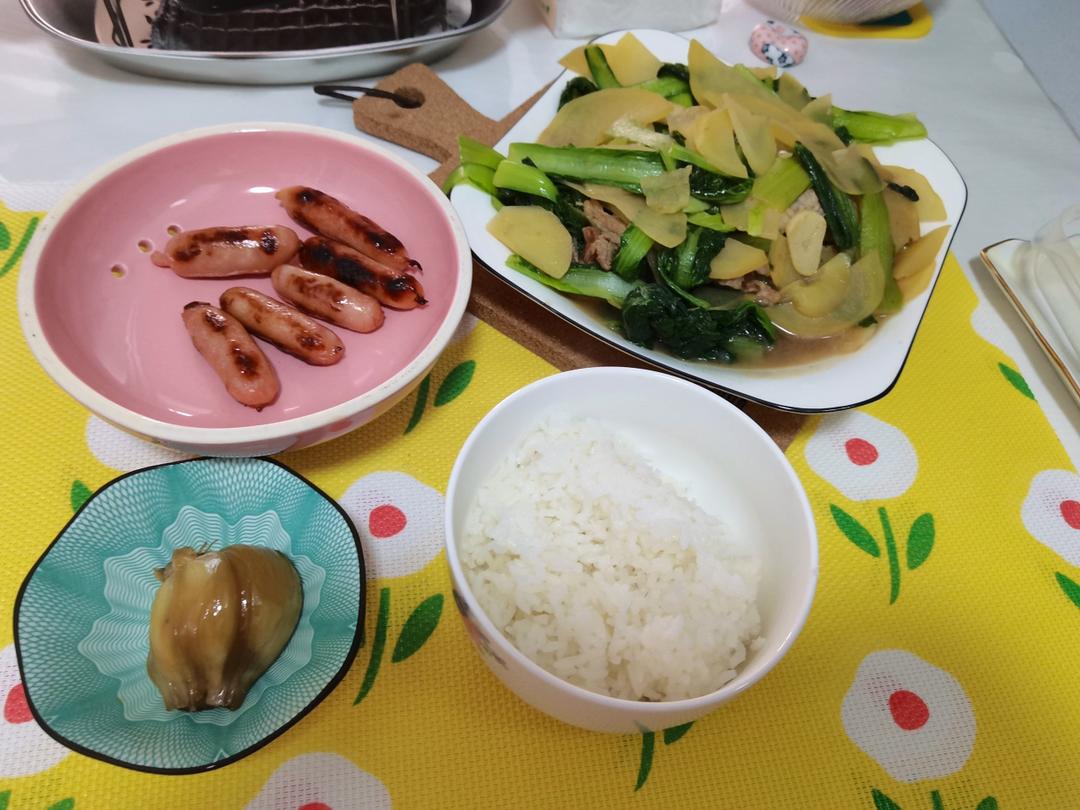 小白菜炒土豆片