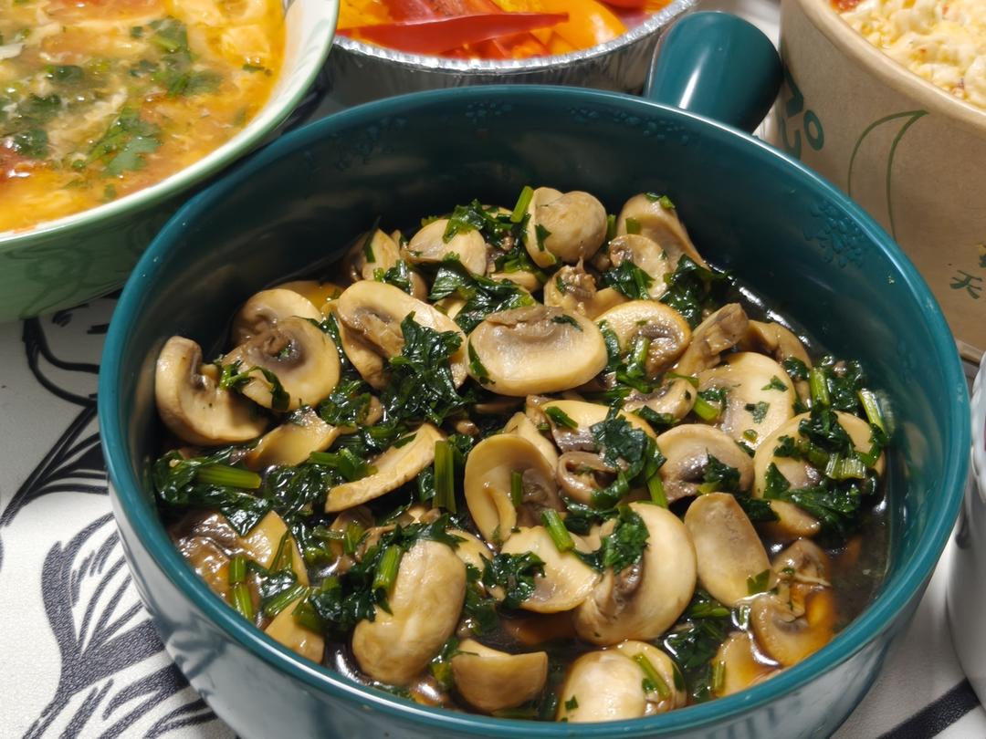 素炒口蘑（快手家常菜）
