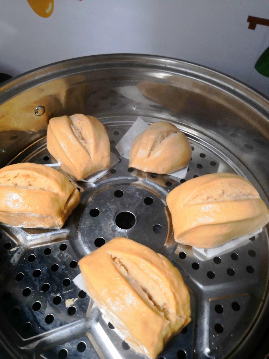 面包机版牛奶红糖馒头