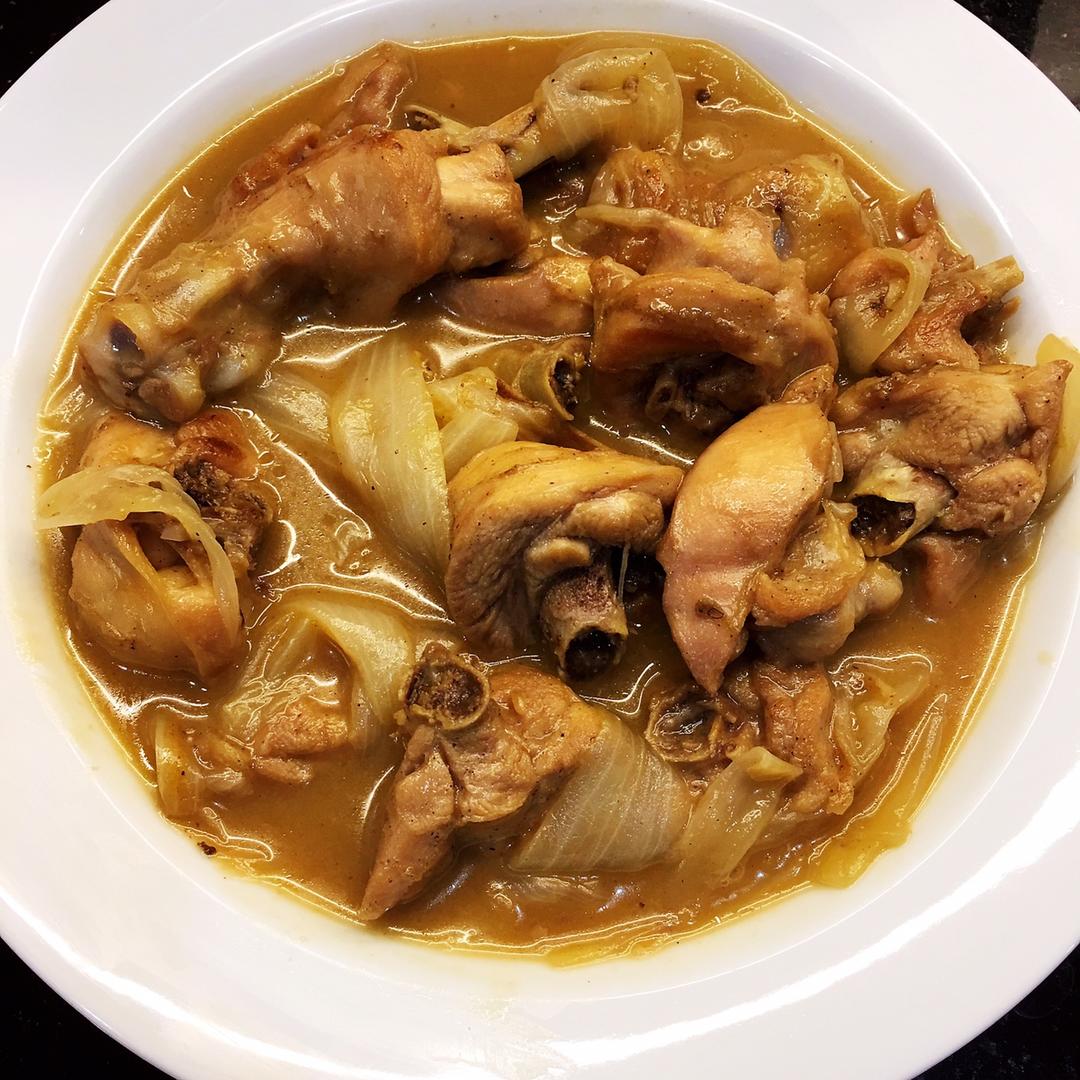 洋葱烩鸡腿肉