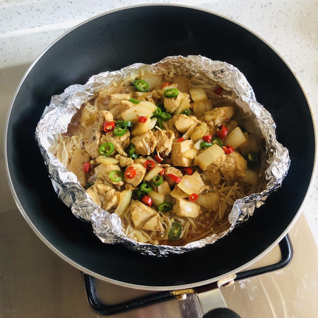减脂餐—金针菇鸡胸肉