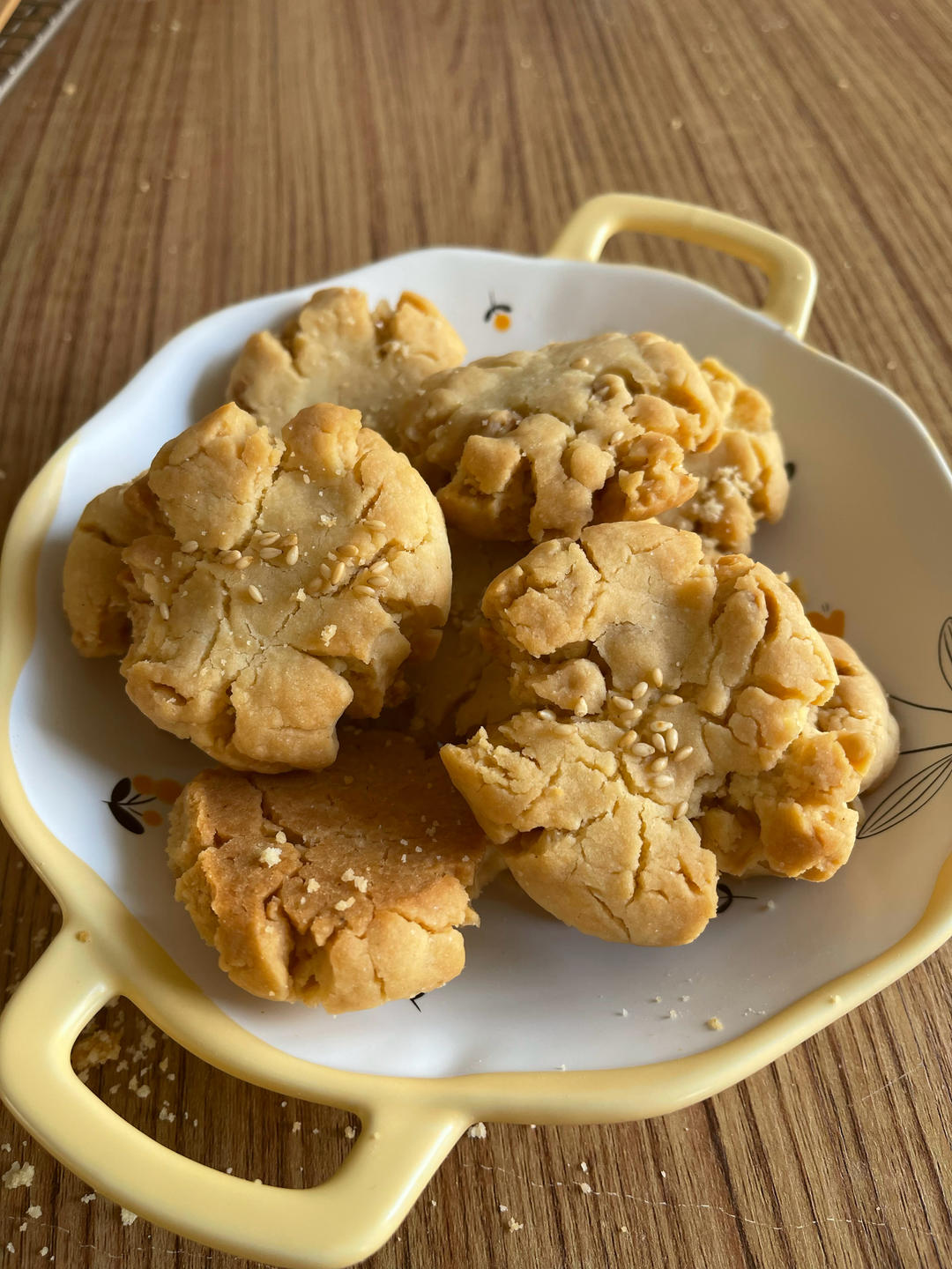 自制桃酥🌸酥掉渣🔥无需打发一次成功‼️