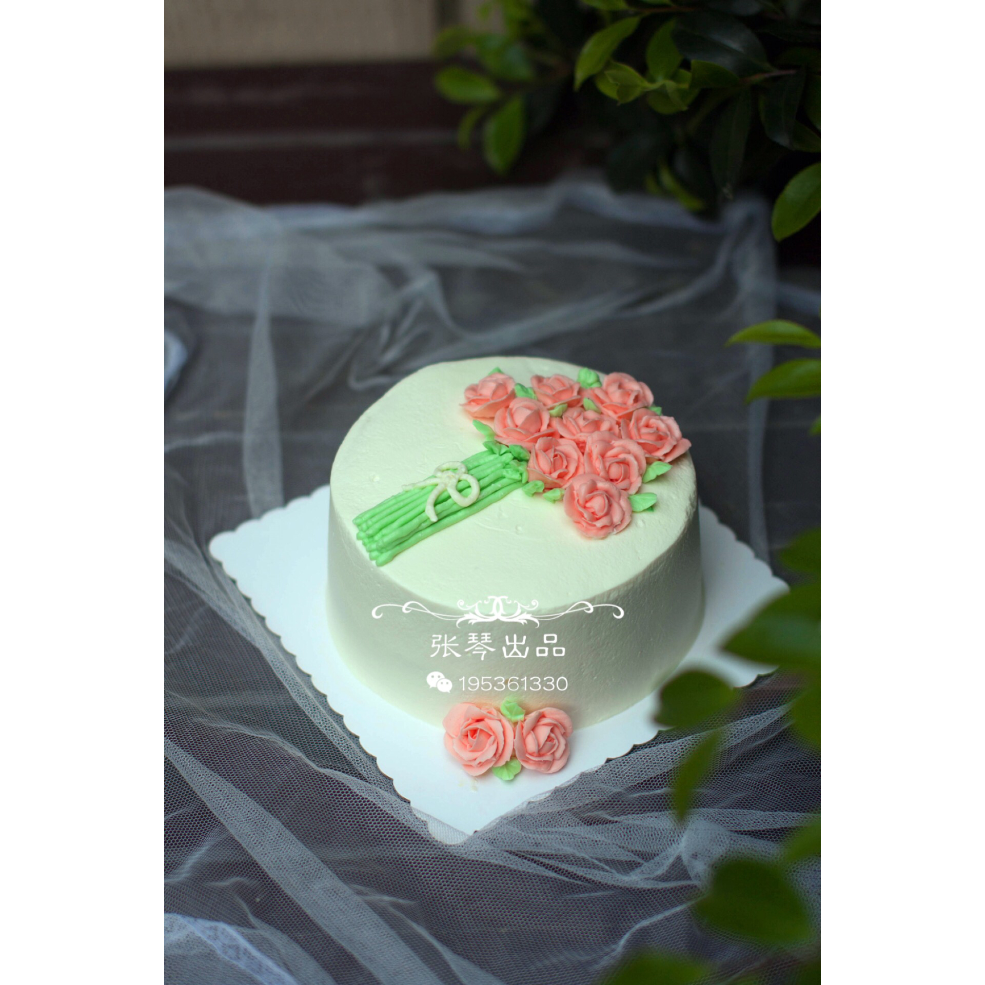 花环蛋糕韩式裱花