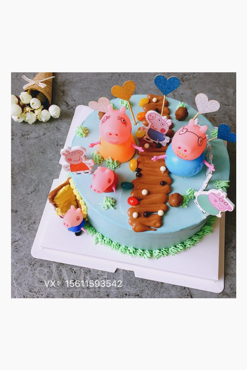 小猪佩奇场景蛋糕
