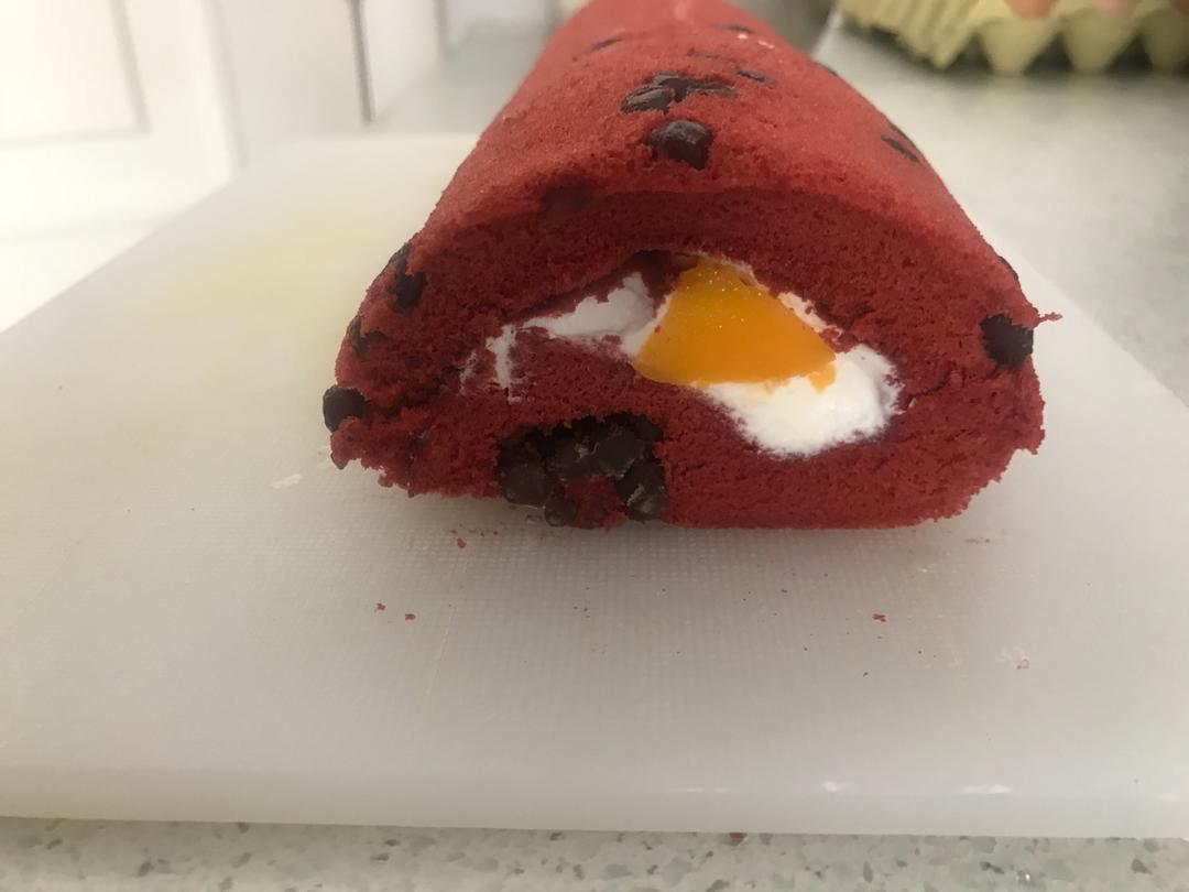 红丝绒蛋糕卷（完美毛巾底）